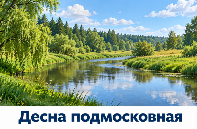Подмосковная Десна среди лугов и смешанного леса
