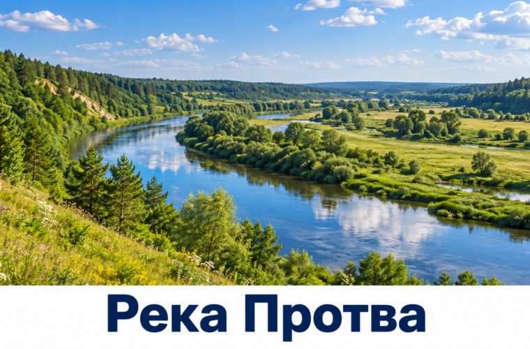 Протва среди лесистых склонов и открытых лугов Центральной России
