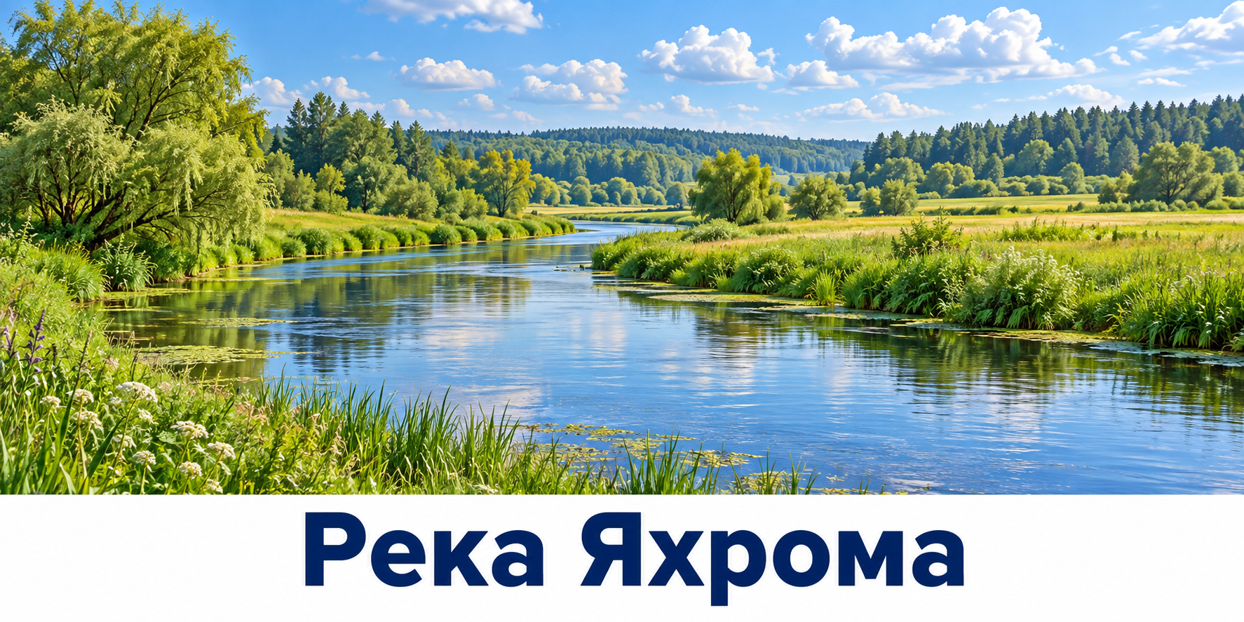 Яхрома в открытой зелёной долине северного Подмосковья