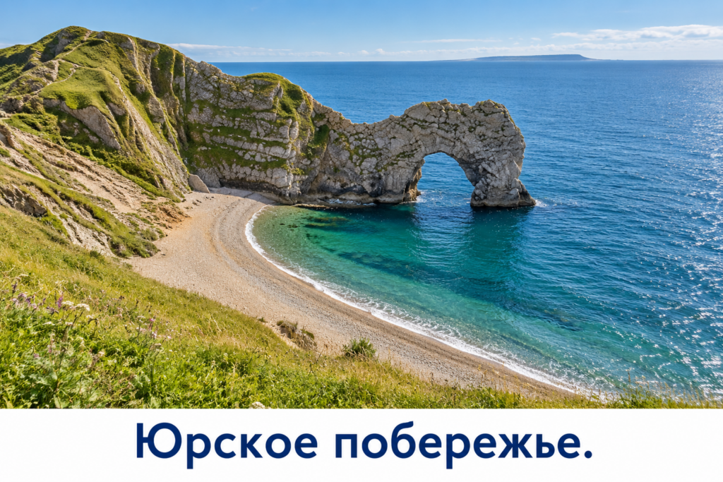 Скальная арка Дердл-Дор на Юрском побережье Англии