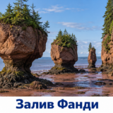 Залив Фанди и скалы Хоупвелл на канадском побережье