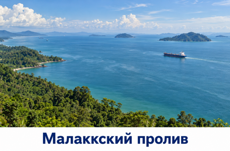 Морской торговый путь вдоль зелёного побережья Малаккского пролива